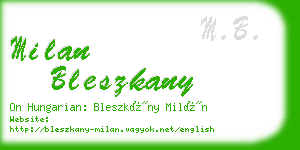 milan bleszkany business card